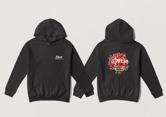 Simplyy "Faith & Strength" Rose Hoodie